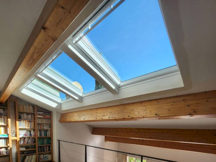 Installation de trois fenêtres de toit