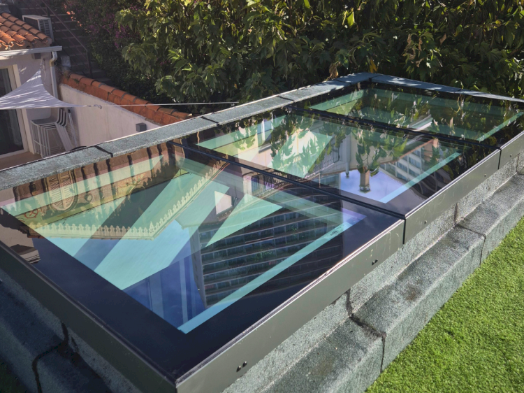 Installation de lanterneaux modulaires