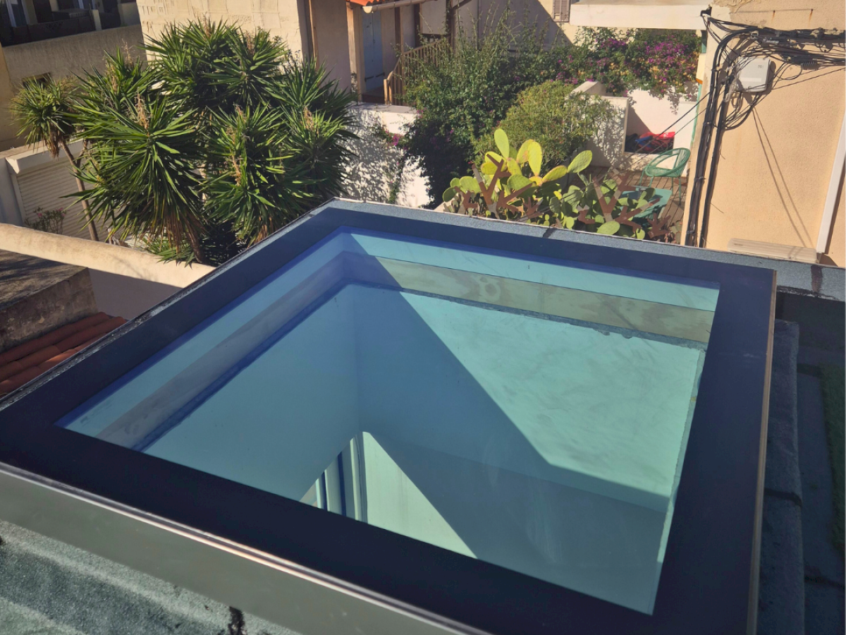 Installation de lanterneaux modulaires