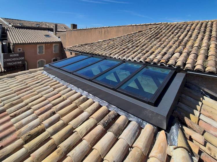 Installation d'une verrière modulaire