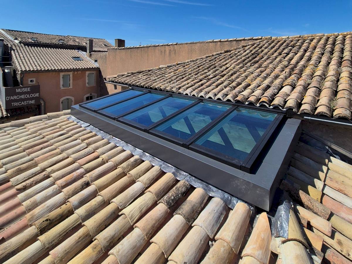 Installation d'une verrière modulaire